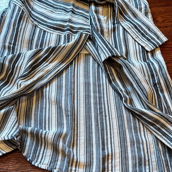 BCBG Maxazria striped asymmetrical midi skirt - Picture 9 of 14